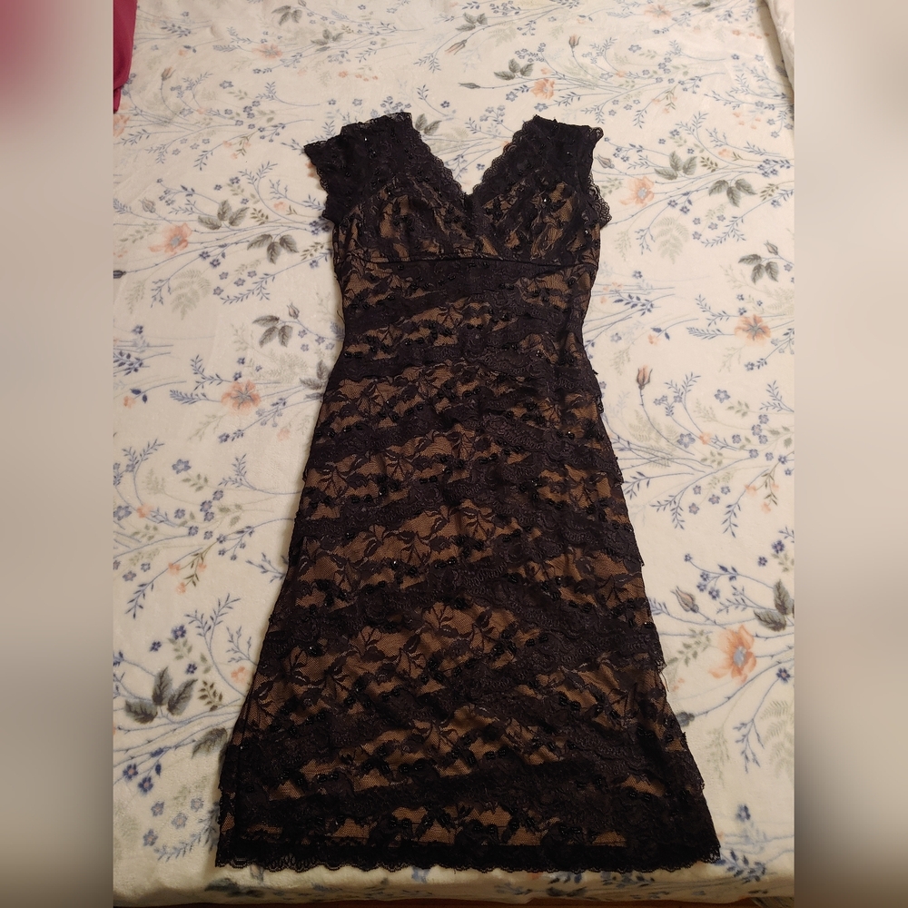Marina Lace Sequin Formal Dress